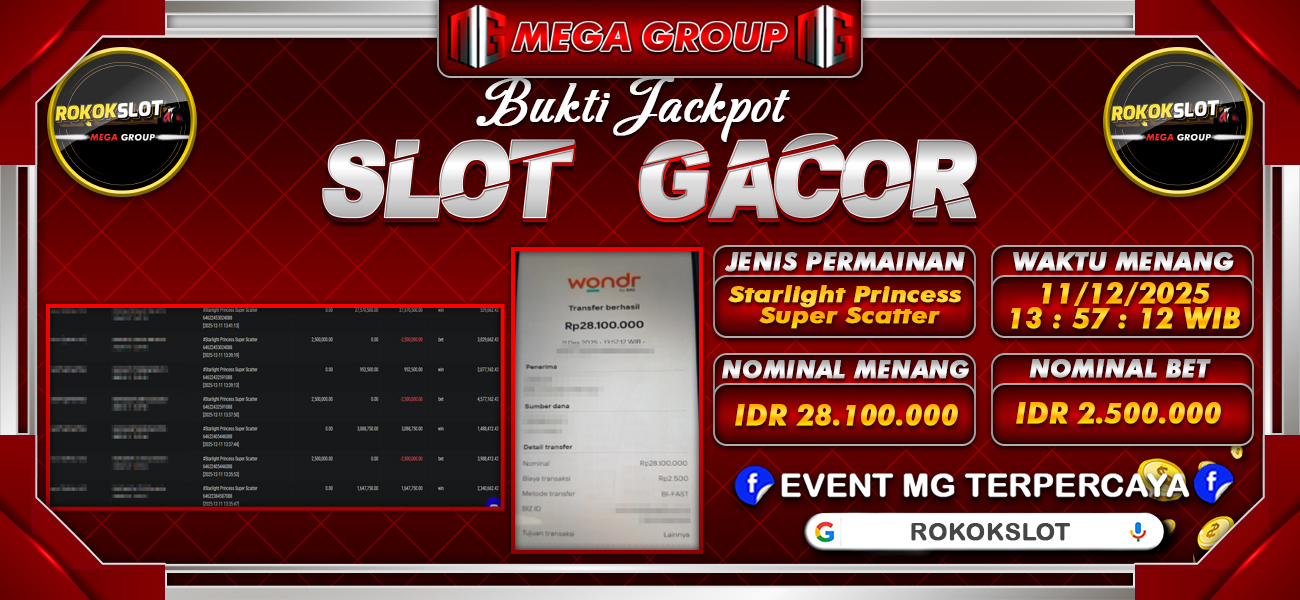 Bukti JP situs Rokokslot hari Kamis, 11 Desember 2025