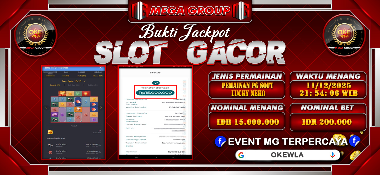 Bukti JP situs Okewla hari Jumat, 12 Desember 2025