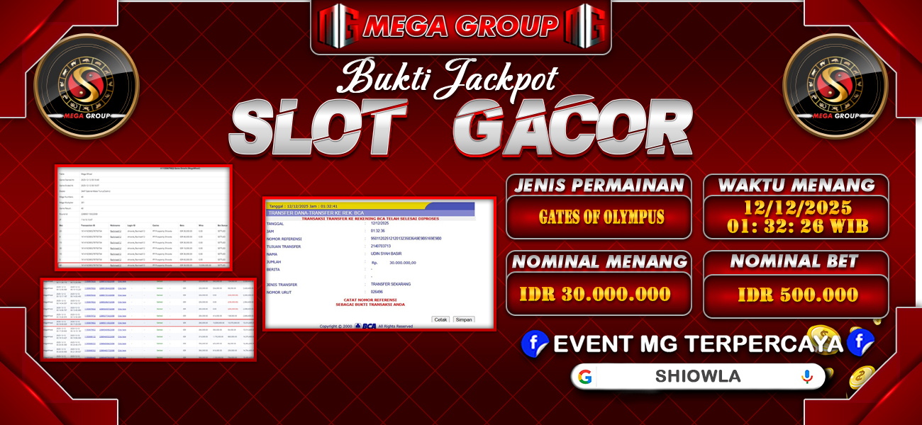 Bukti JP situs Shiowla hari Jumat, 12 Desember 2025