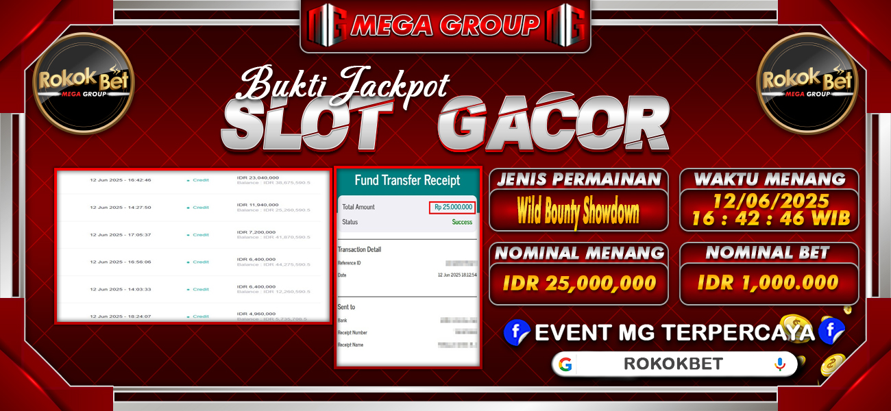 Bukti JP situs Rokokbet hari Jumat, 13 Juni 2025