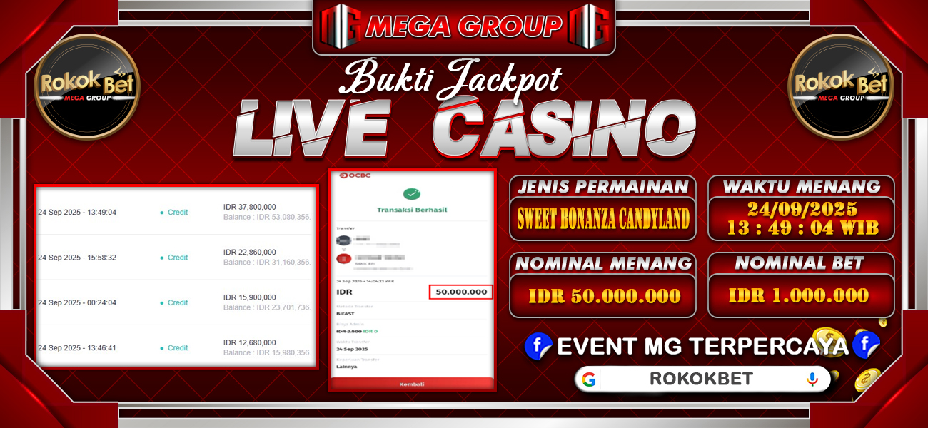 Bukti JP situs Rokokbet hari Rabu, 24 September 2025