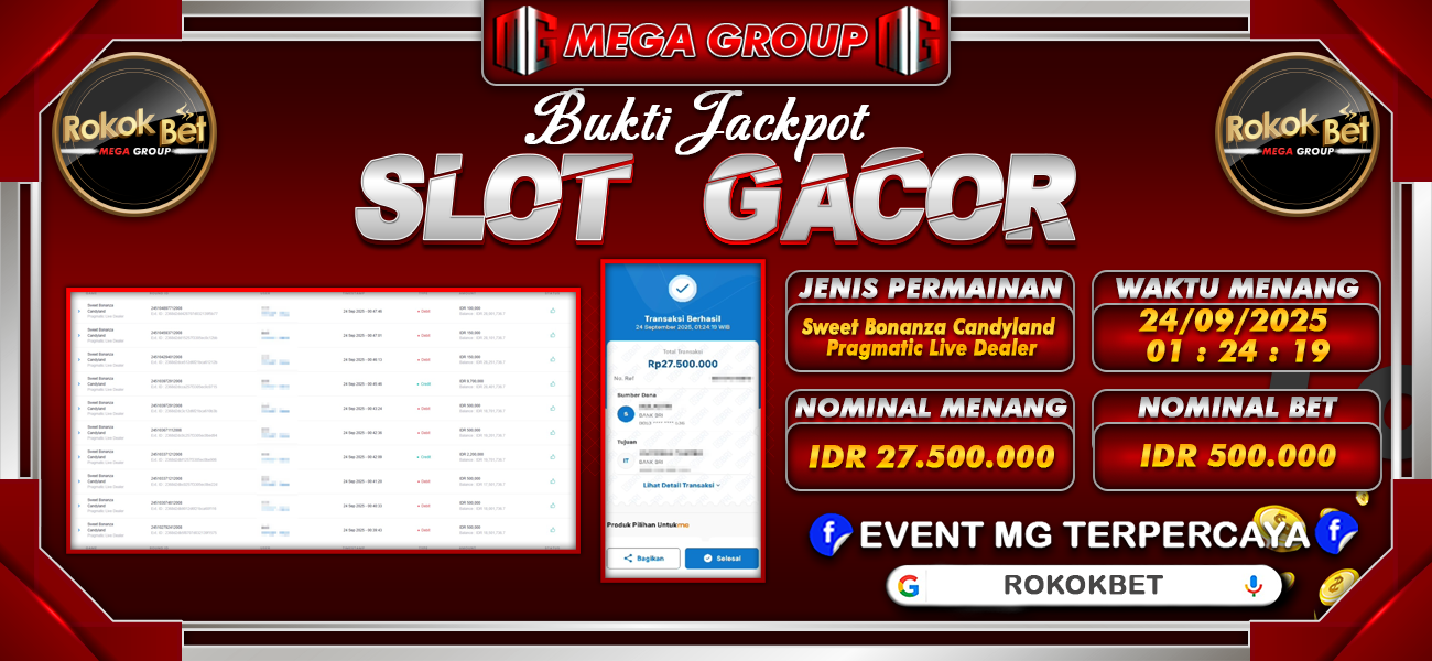 Bukti JP situs Rokokbet hari Rabu, 24 September 2025